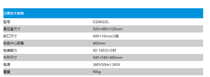 DZ400.2L真空包装机(图2)