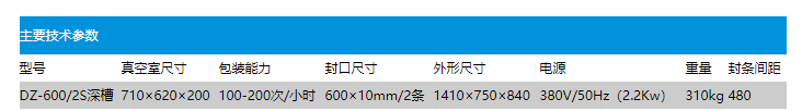 DZ600.2S深槽真空（充气）包装机(图2)