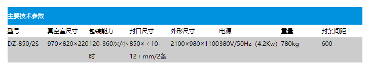 DZ8502s自动真空包装机(图2)