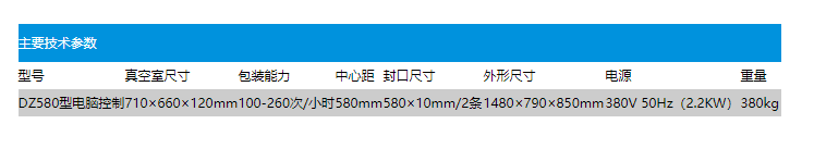 DZ580型电脑控制真空包装机(图2)