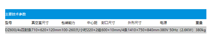 DZ600.4s四封条真空包装机(图2)